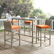 Load image into Gallery viewer, Conduit Outdoor Patio Wicker Rattan Bar Stool Set of 4 by Modway
