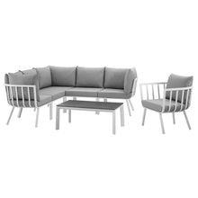 Load image into Gallery viewer, Riverside 7 Piece Outdoor Patio Aluminum Set by Modway
