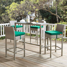 Load image into Gallery viewer, Conduit Outdoor Patio Wicker Rattan Bar Stool Set of 4 by Modway
