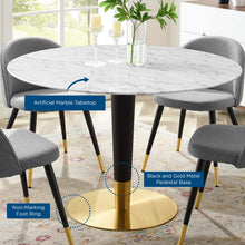 Load image into Gallery viewer, Zinque 47&quot; Artificial Marble Dining Table by Modway
