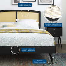 Load image into Gallery viewer, Sierra Cane and Wood King Platform Bed With Splayed Legs by Modway
