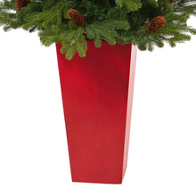 Load image into Gallery viewer, 56&#39; Yukon Mountain Fir Artificial Christmas Tree w/ 100 Clear Lights, Pine Cones
