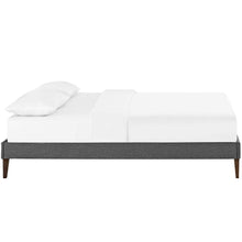 Load image into Gallery viewer, Tessie Fabric Full Bed Frame with Squared Tapered Legs by Modway

