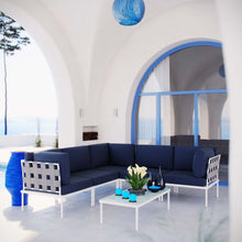 Load image into Gallery viewer, Harmony 6 Piece Outdoor Patio Aluminum Sectional Sofa Set by Modway
