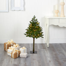 Load image into Gallery viewer, 3&#39; Swiss Alpine Artificial Christmas Tree w/ 50 Clear LED Lights
