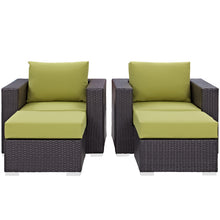Load image into Gallery viewer, Convene 4 Piece Outdoor Patio Sectional Set by Modway
