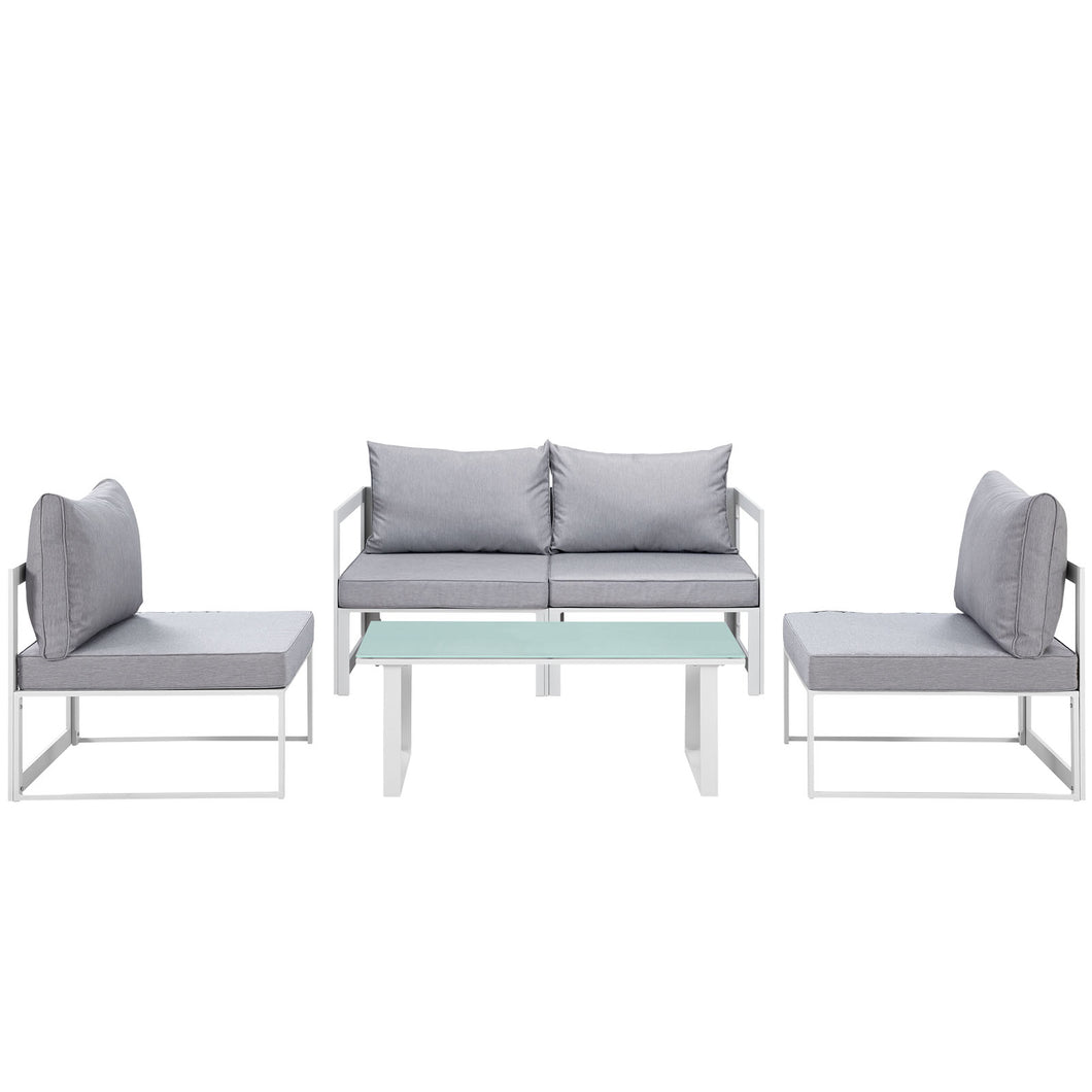 Fortuna 5 Piece Outdoor Patio Sectional Sofa Set by Modway