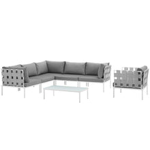 Load image into Gallery viewer, Harmony 7 Piece Outdoor Patio Aluminum Sectional Sofa Set by Modway
