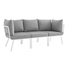 Load image into Gallery viewer, Riverside 3 Piece Outdoor Patio Aluminum Sectional Sofa Set by Modway
