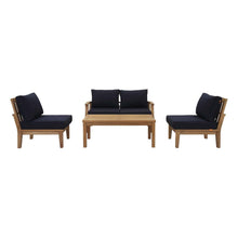 Load image into Gallery viewer, Marina 5 Piece Outdoor Patio Teak Set by Modway
