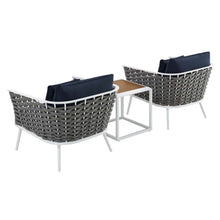 Load image into Gallery viewer, Stance 3 Piece Outdoor Patio Aluminum Sectional Sofa Set by Modway
