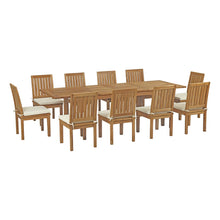 Load image into Gallery viewer, Marina 11 Piece Outdoor Patio Teak Dining Set by Modway
