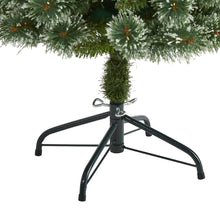 Load image into Gallery viewer, 4&#39; Wisconsin Slim Snow Tip Pine Artificial Christmas Tree w/ 100 Clear LED Light
