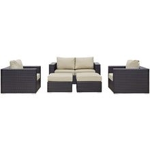 Load image into Gallery viewer, Convene 5 Piece Outdoor Patio Sofa Set by Modway
