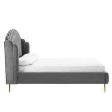 Load image into Gallery viewer, Lana Performance Velvet Queen Wingback Platform Bed by Modway
