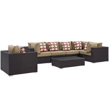 Load image into Gallery viewer, Convene 7 Piece Outdoor Patio Sectional Set by Modway

