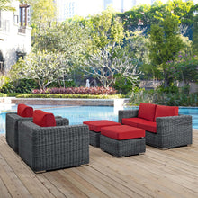 Load image into Gallery viewer, Summon 5 Piece Outdoor Patio Sunbrella¨ Sectional Set by Modway
