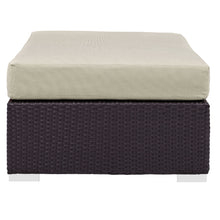 Load image into Gallery viewer, Convene Outdoor Patio Fabric Rectangle Ottoman by Modway
