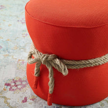 Load image into Gallery viewer, Beat Nautical Rope Upholstered Fabric Ottoman by Modway
