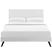 Load image into Gallery viewer, Macie Vinyl King Platform Bed with Round Splayed Legs by Modway

