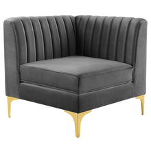 Load image into Gallery viewer, Triumph 4-Piece Channel Tufted Performance Velvet Sectional Sofa by Modway
