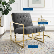 Load image into Gallery viewer, Inspire Channel Tufted Performance Velvet Armchair by Modway
