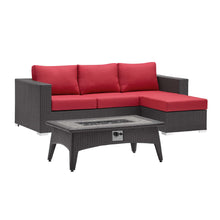 Load image into Gallery viewer, Convene 3 Piece Set Outdoor Patio with Fire Pit by Modway

