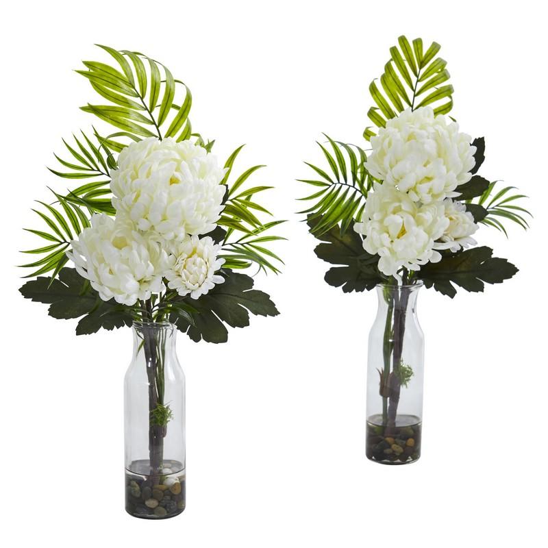 Tropical Mum Artificial Arrangement (Set of 2)