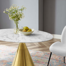 Load image into Gallery viewer, Tupelo 42&quot; Oval Artificial Marble Dining Table
