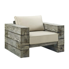 Load image into Gallery viewer, Manteo Rustic Coastal Outdoor Patio Sunbrella¨  Lounge Armchair
