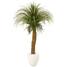Load image into Gallery viewer, 5&#39; Pony Tail Palm Artificial Plant in White Planter
