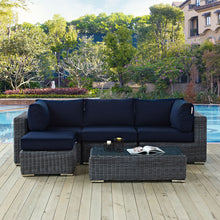 Load image into Gallery viewer, Summon 5 Piece Outdoor Patio Sunbrella¨ Sectional Set by Modway
