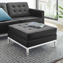 Load image into Gallery viewer, Loft Tufted Vegan Leather Ottoman by Modway
