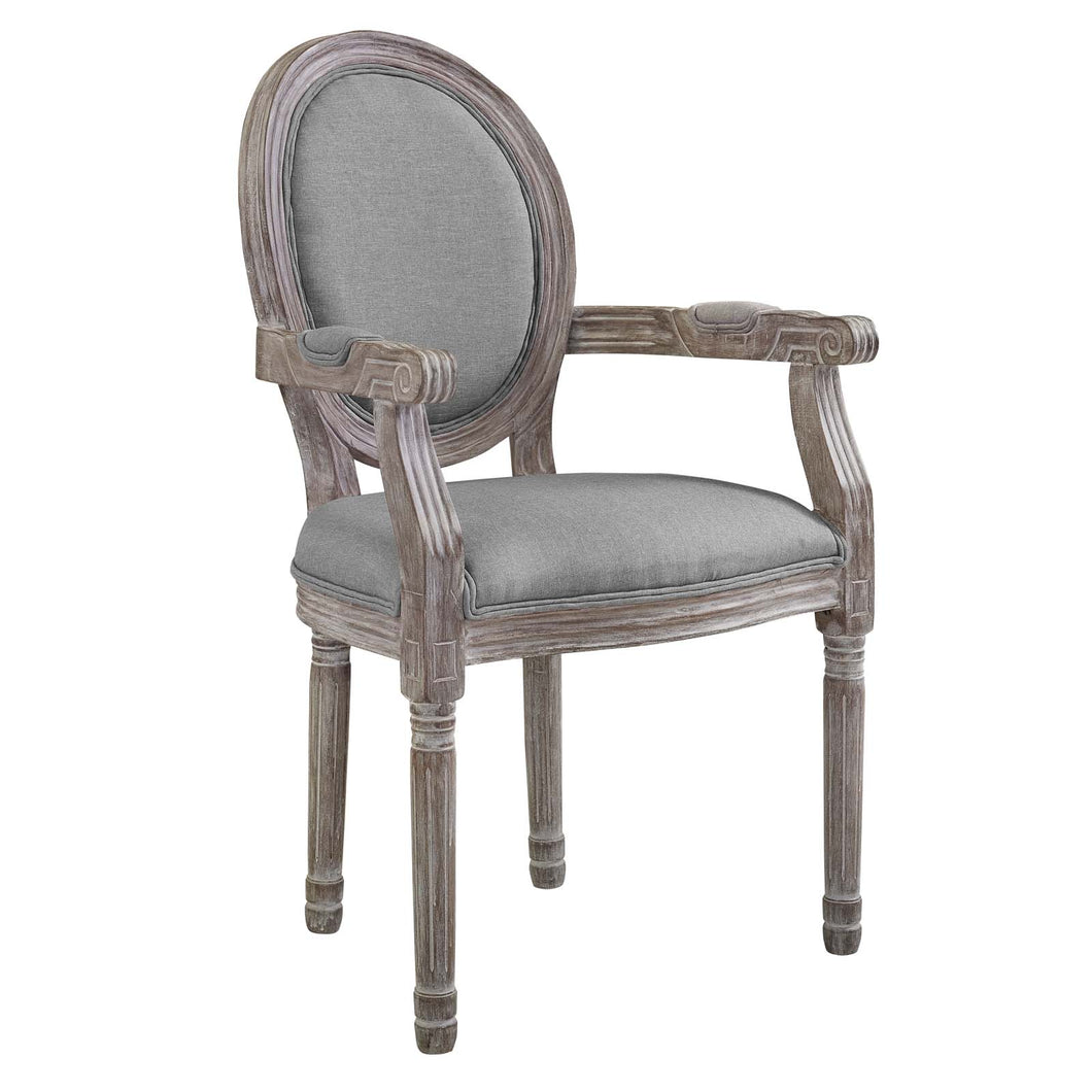 Emanate Vintage French Upholstered Fabric Dining Armchair by Modway