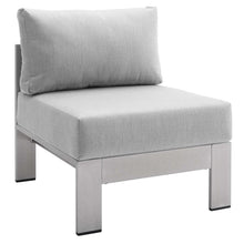 Load image into Gallery viewer, Shore 4 Piece Sunbrella¨ Fabric Outdoor Patio Aluminum Set by Modway
