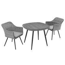 Load image into Gallery viewer, Endeavor 3 Piece Outdoor Patio Wicker Rattan Dining Set by Modway
