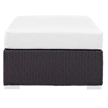 Load image into Gallery viewer, Convene Outdoor Patio Fabric Rectangle Ottoman by Modway
