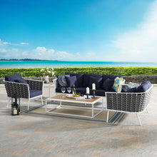Load image into Gallery viewer, Stance 6 Piece Outdoor Patio Aluminum Sectional Sofa Set by Modway
