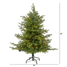 Load image into Gallery viewer, 4&#39; Swedish Fir Artificial Christmas Tree w/ 160 Warm White LED Lights &amp; 403 Bend
