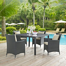 Load image into Gallery viewer, Sojourn 4 Piece Outdoor Patio Sunbrella¨ Dining Set by Modway
