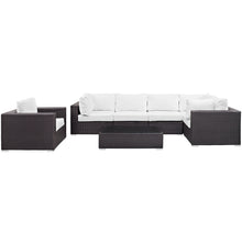 Load image into Gallery viewer, Convene 7 Piece Outdoor Patio Sectional Set by Modway
