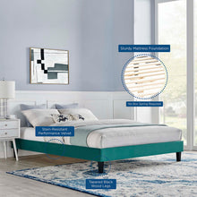 Load image into Gallery viewer, Reign Performance Velvet King Platform Bed Frame by Modway
