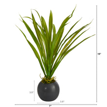 Load image into Gallery viewer, 15" Grass Artificial Plant in Decorative Planter
