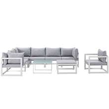 Load image into Gallery viewer, Fortuna 9 Piece Outdoor Patio Sectional Sofa Set by Modway

