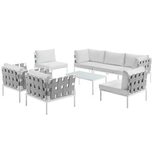 Load image into Gallery viewer, Harmony 8 Piece Outdoor Patio Aluminum Sectional Sofa Set by Modway
