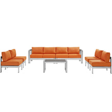 Load image into Gallery viewer, Shore 7 Piece Outdoor Patio Sectional Sofa Set by Modway
