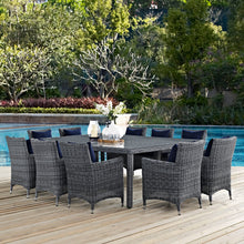 Load image into Gallery viewer, Summon 11 Piece Outdoor Patio Sunbrella¨ Dining Set by Modway
