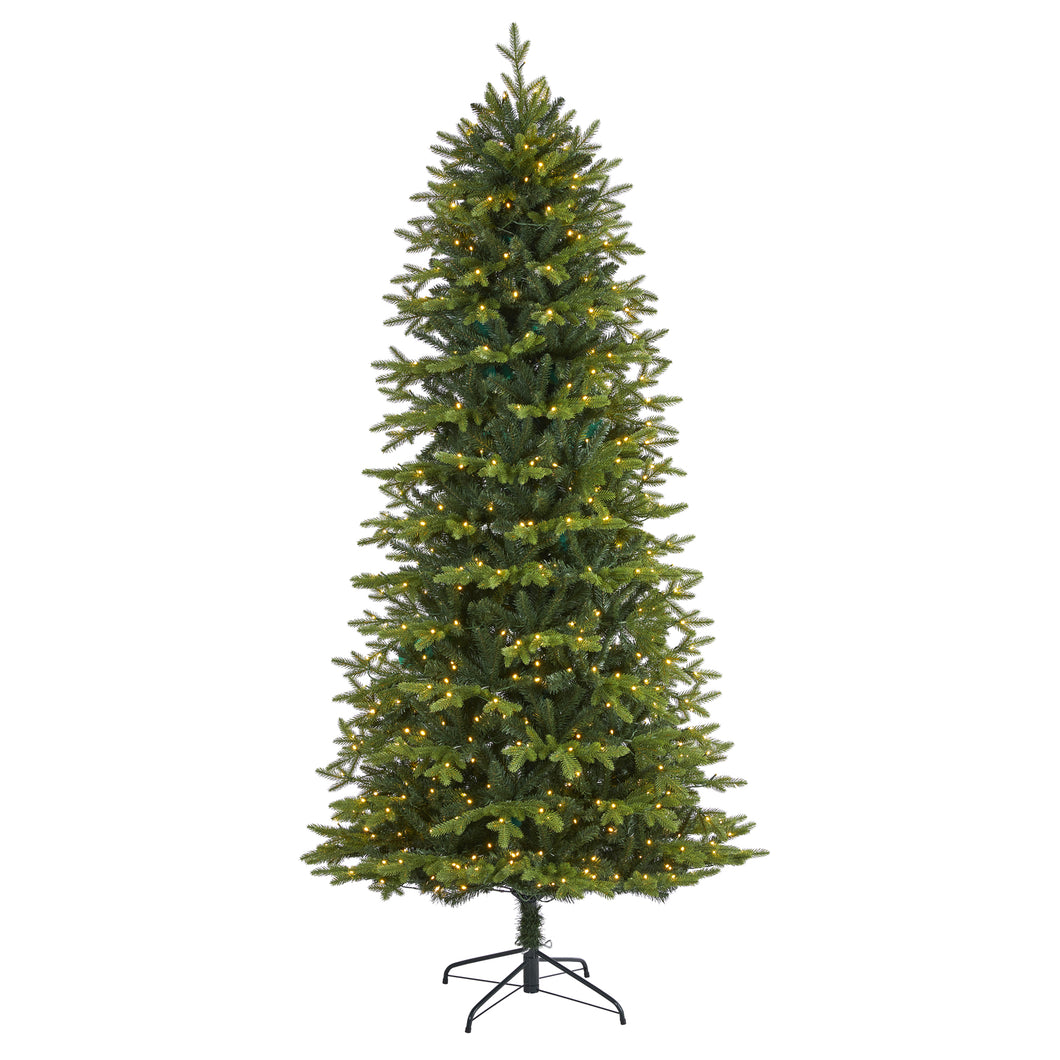7.5' Belgium Fir 'Natural Look' Artificial Christmas Tree w/ 550 Clear LED Light