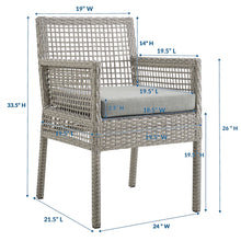 Load image into Gallery viewer, Aura Outdoor Patio Wicker Rattan Dining Armchair by Modway
