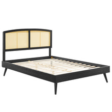 Load image into Gallery viewer, Sierra Cane and Wood King Platform Bed With Splayed Legs by Modway
